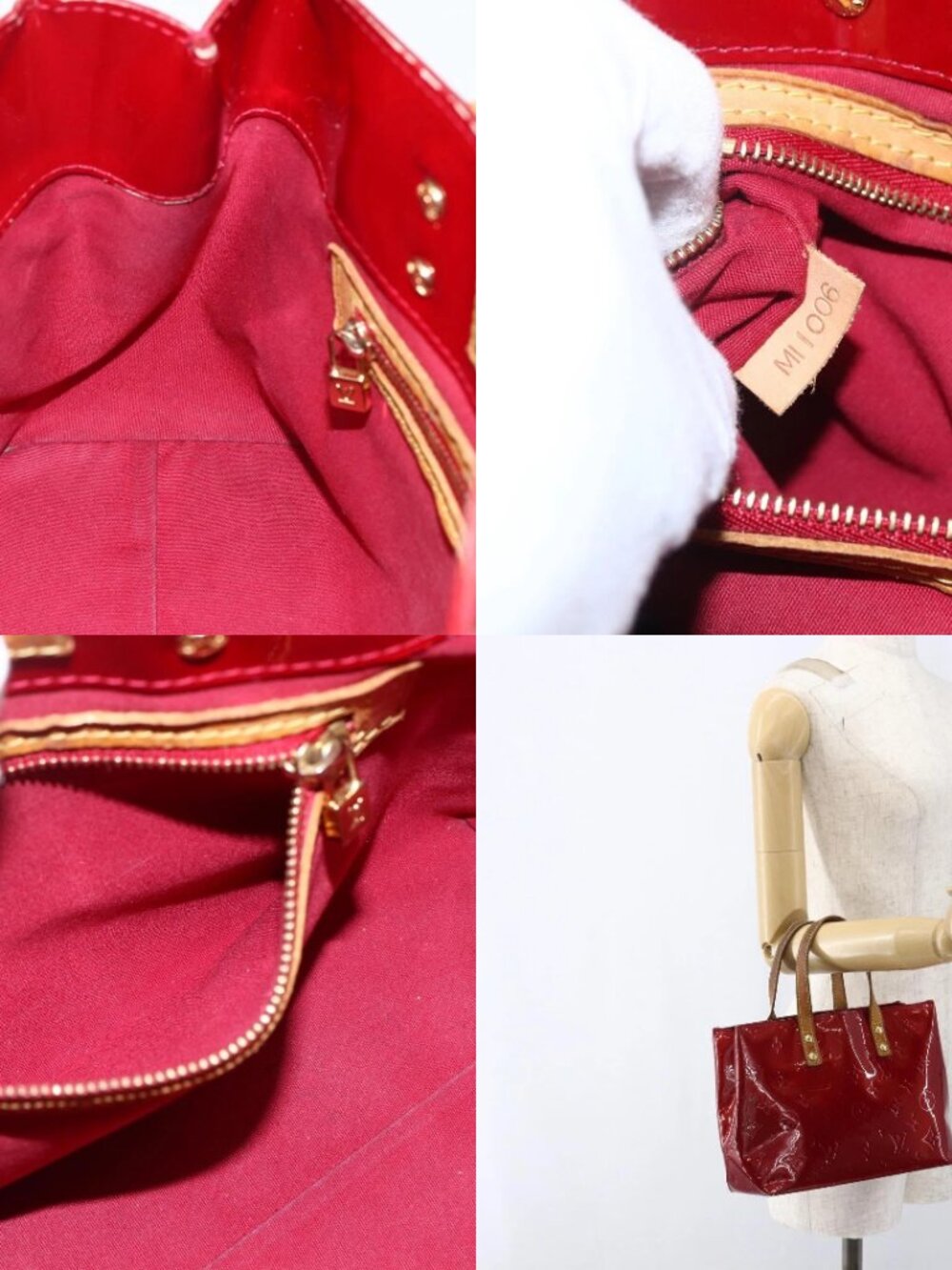 LOUIS VUITTON Monogram Vernis Reade PM Bag Pomme D'amour M91990 LV Auth 169598 - Picture 14 of 15